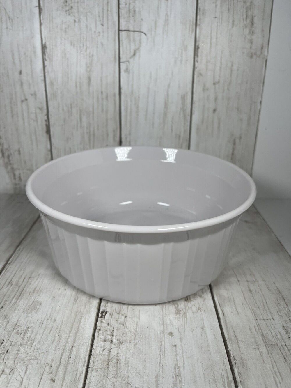 Corning Ware F-5-B French White Round Baking Casserole Dish Bowl 1.6L No Lid 8"